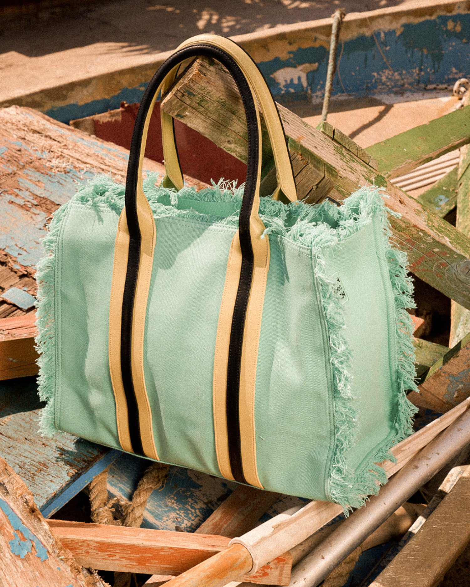 Borsa Mare con Dettagli Sfrangiati - Pompea x Silvian Heach