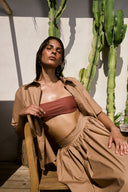 Long skirt with gathered details - Silvian Heach