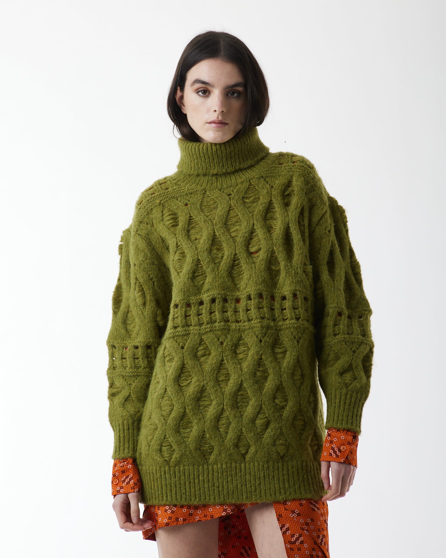 Turtleneck maxi sweater