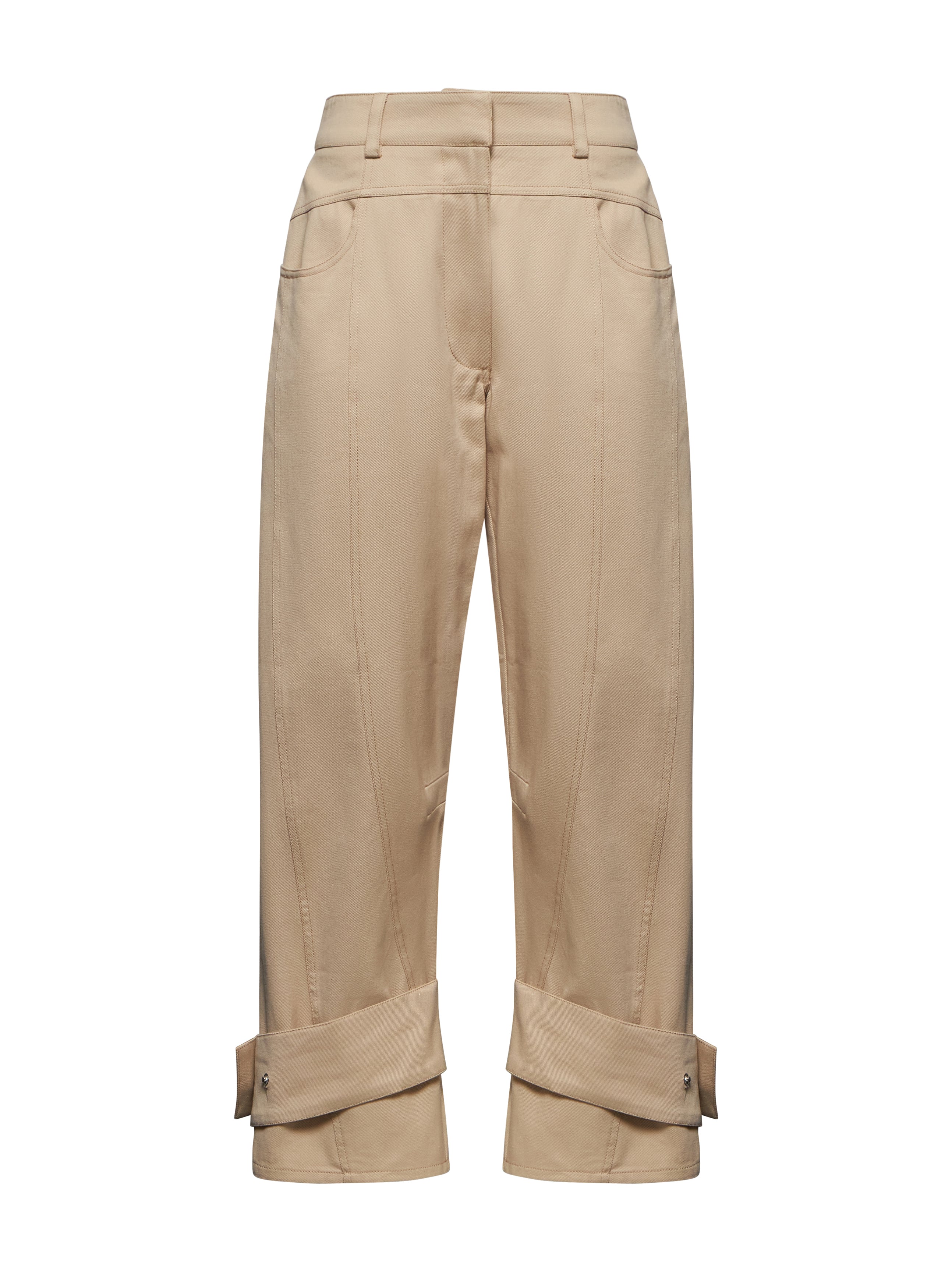 Pantaloni cropped gamba ampia
