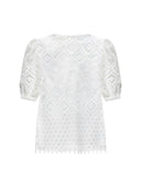 Blusa in pizzo traforato con maniche a sbuffo - Silvian Heach