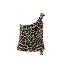 One-shoulder top with animal print - Silvian Heach
