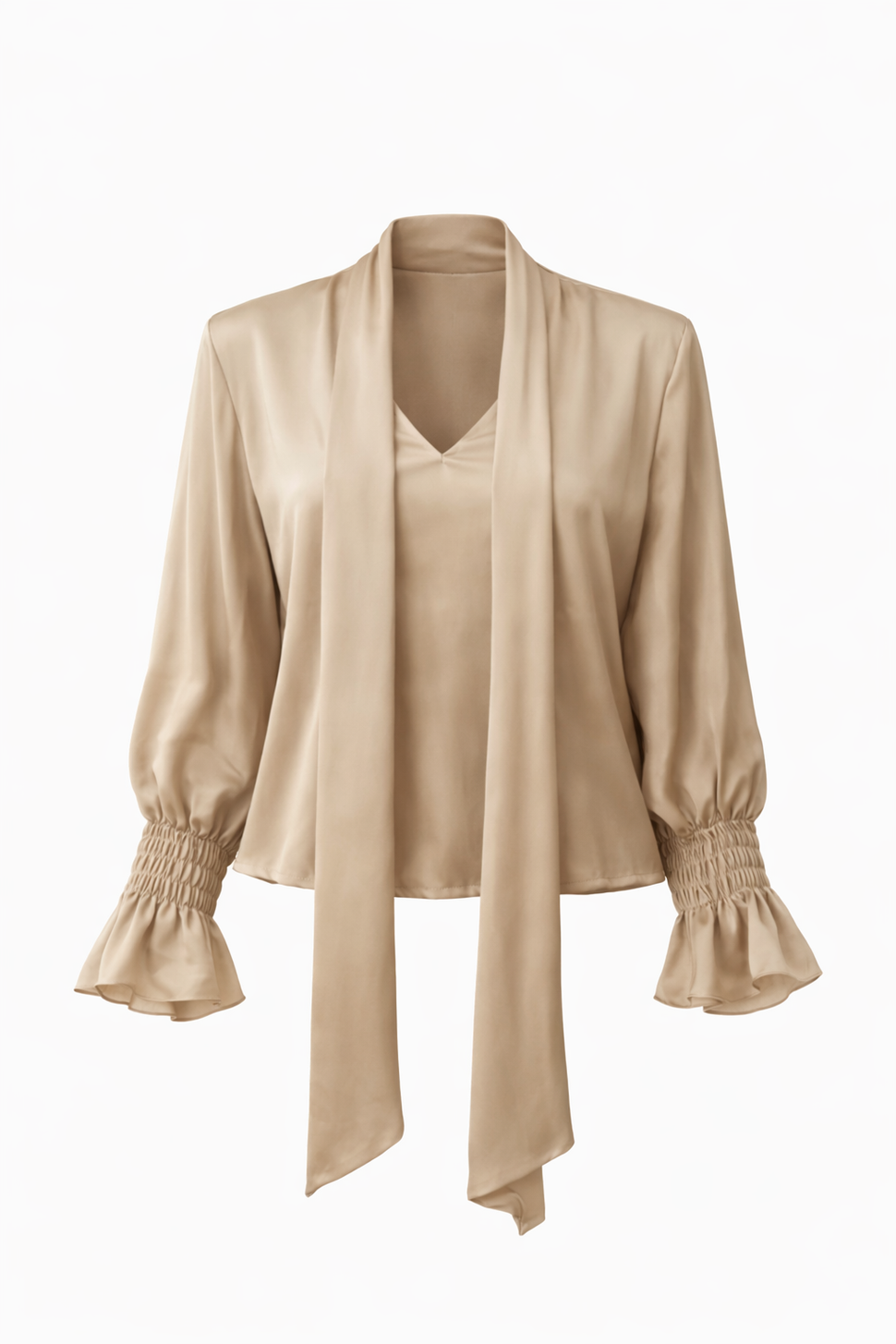 Blouse with deep neckline and knotted detail - Silvian Heach