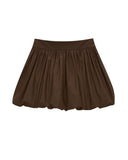 Short balloon skirt with high waist