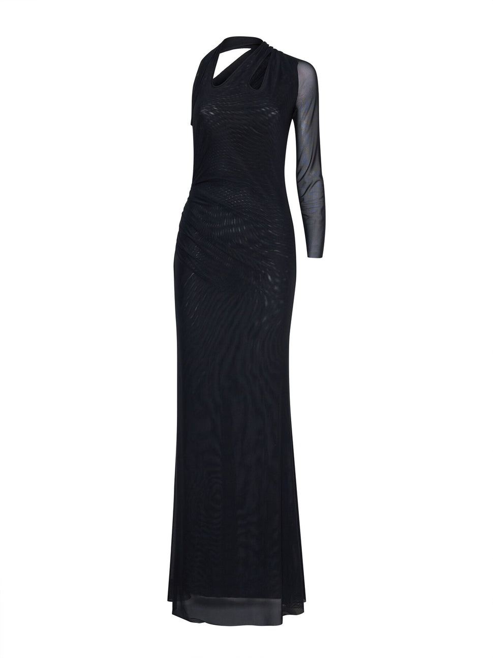 Abito lungo monospalla con drappeggi scultorei - Silvian Heach