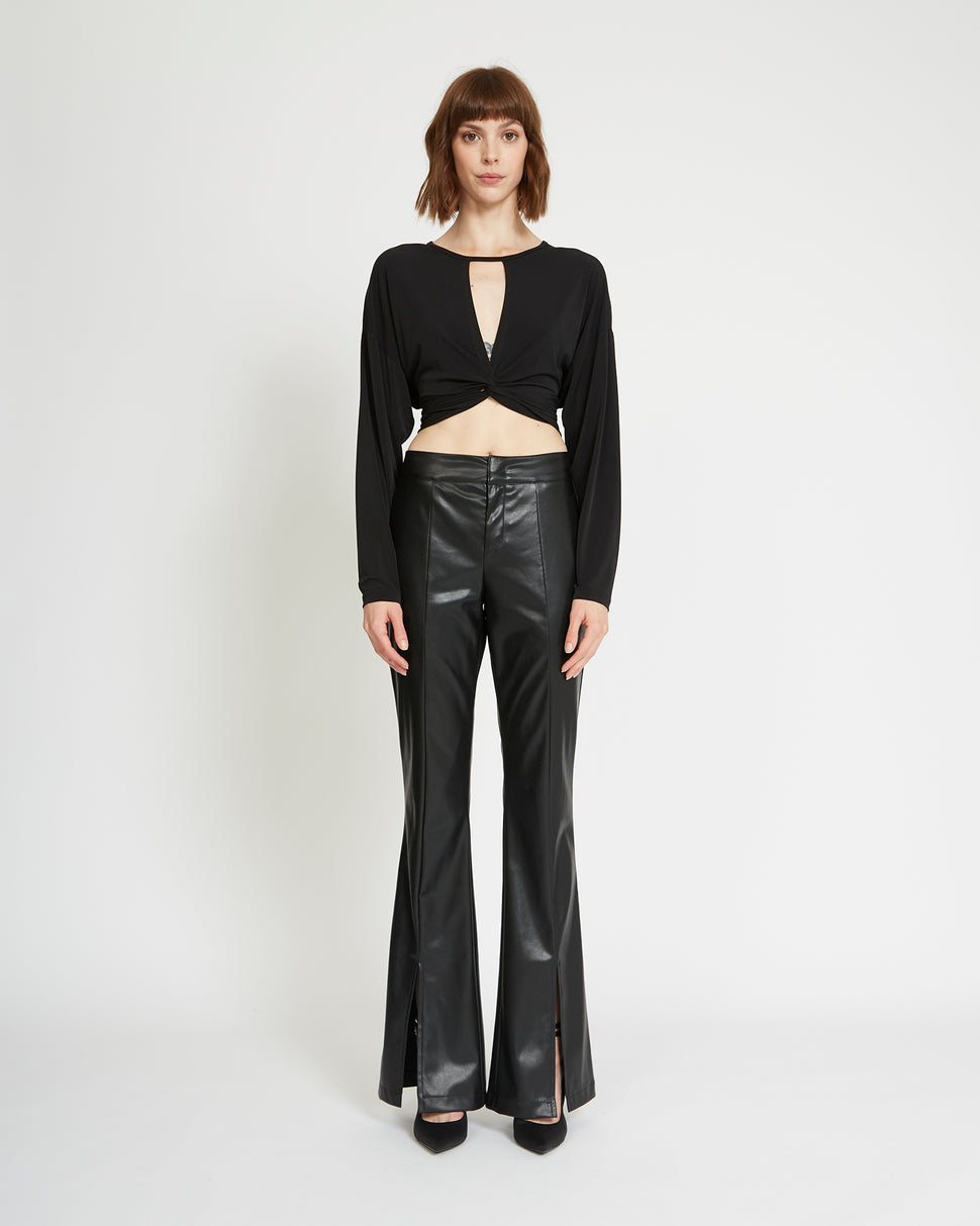Eco-leather trousers