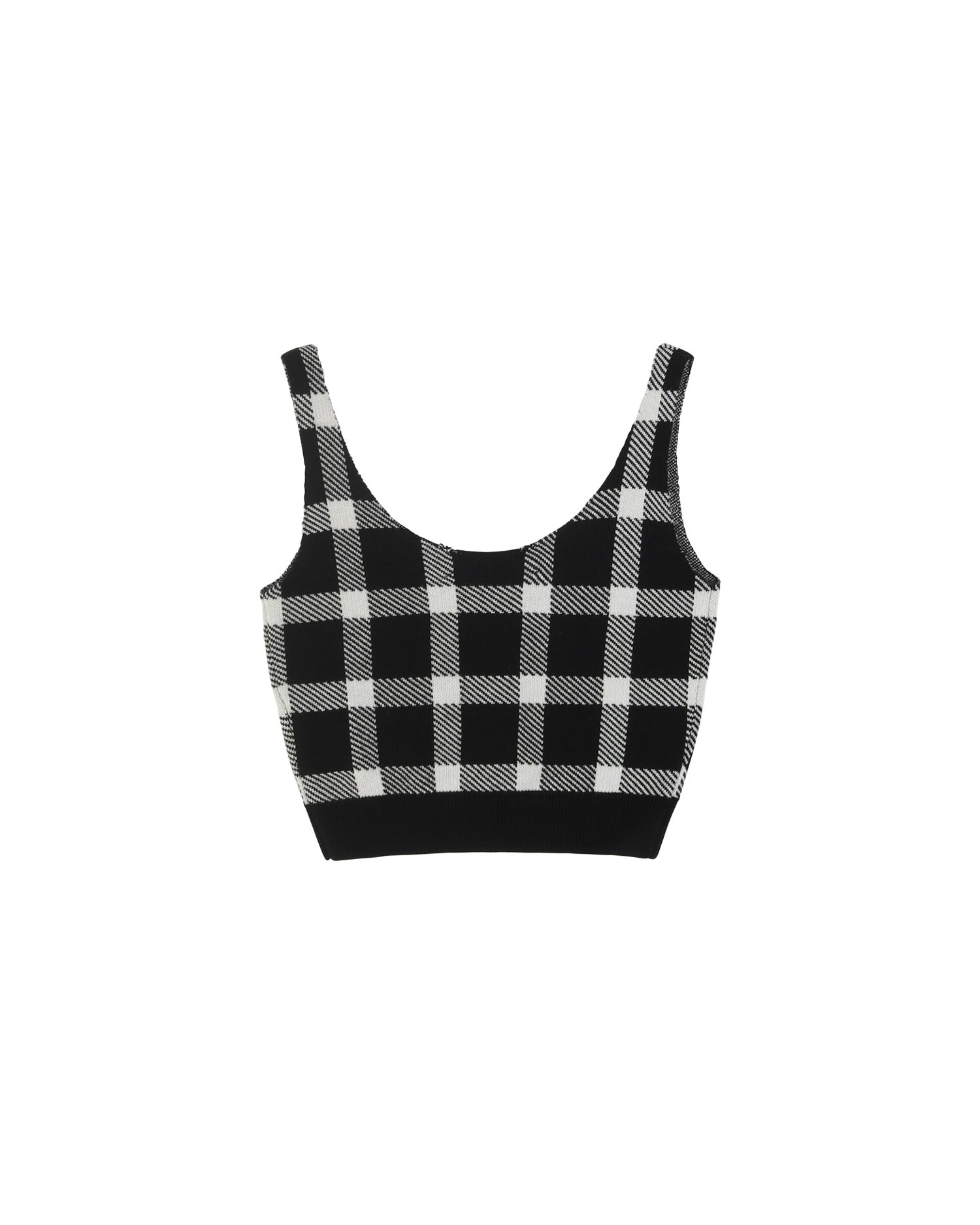 Checked crop top