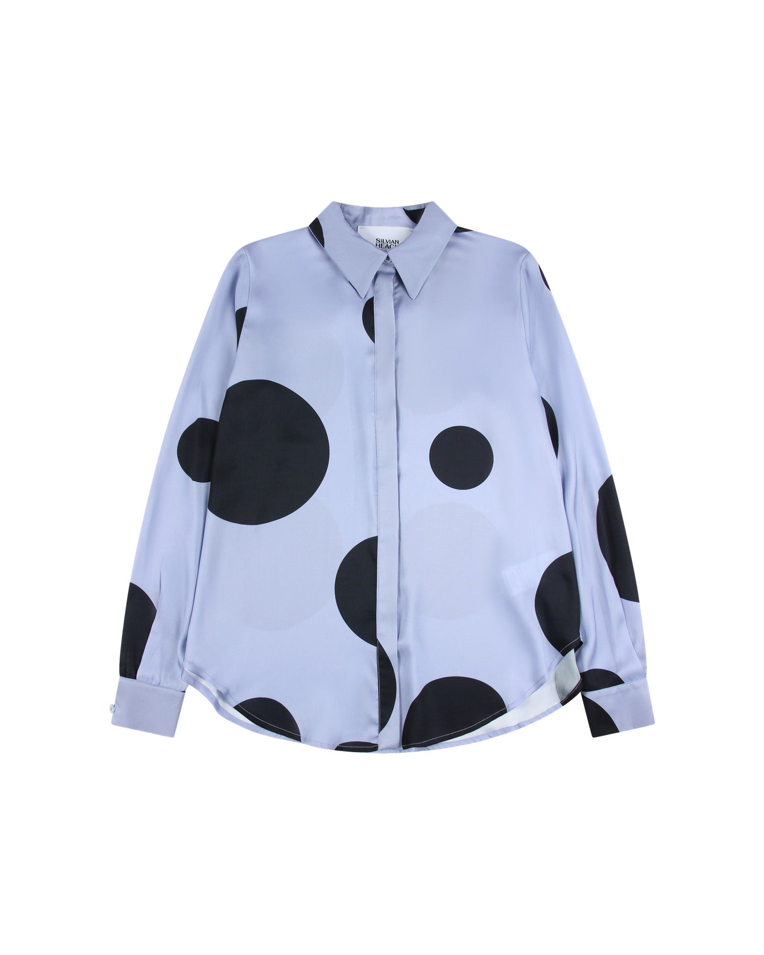 Shirt with macro polka dot pattern