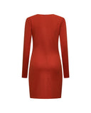 Draped dress with long sleeves - Silvian Heach