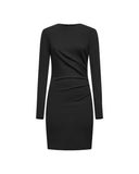 Draped dress with long sleeves - Silvian Heach