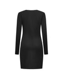 Draped dress with long sleeves - Silvian Heach
