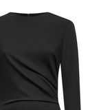 Draped dress with long sleeves - Silvian Heach
