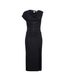 Long one-shoulder dress with draping - Silvian Heach