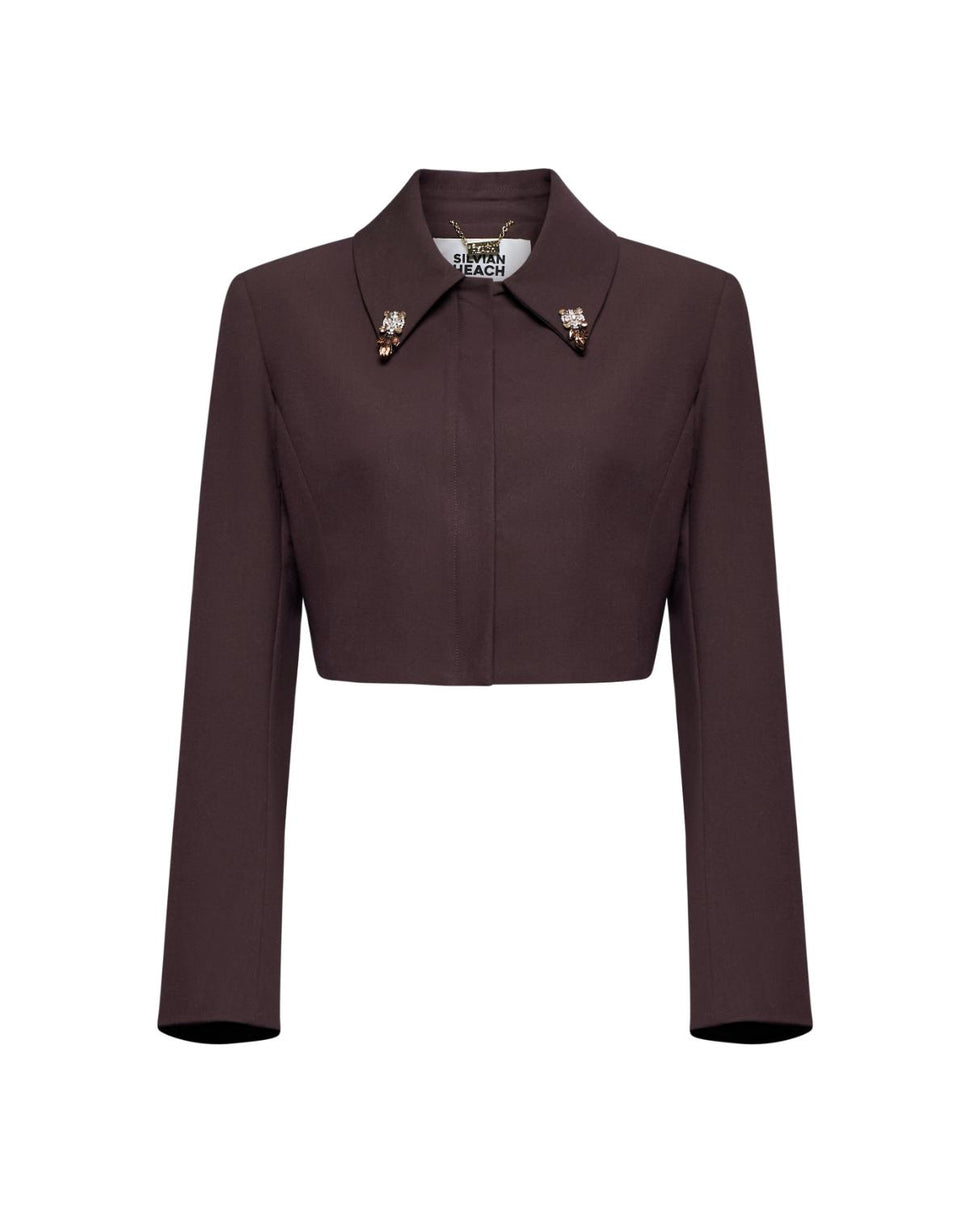 Short blazer with collar and detail - Silvian Heach