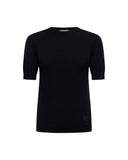 Short-sleeved crew-neck sweater with logo - Silvian Heach
