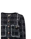 Short cardigan with tweed effect pattern - Silvian Heach