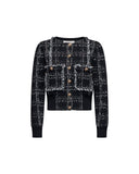 Short cardigan with tweed effect pattern - Silvian Heach