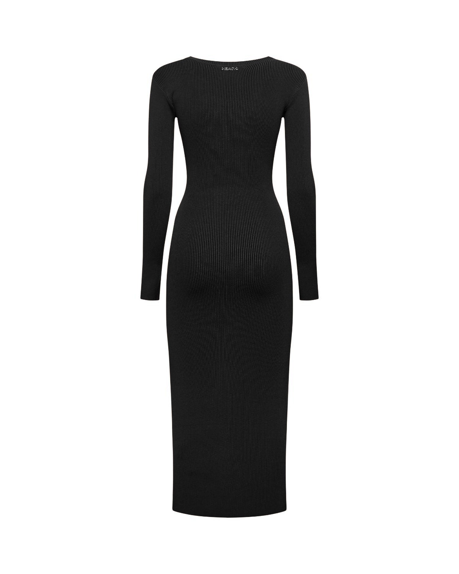 Long ribbed dress with long sleeves