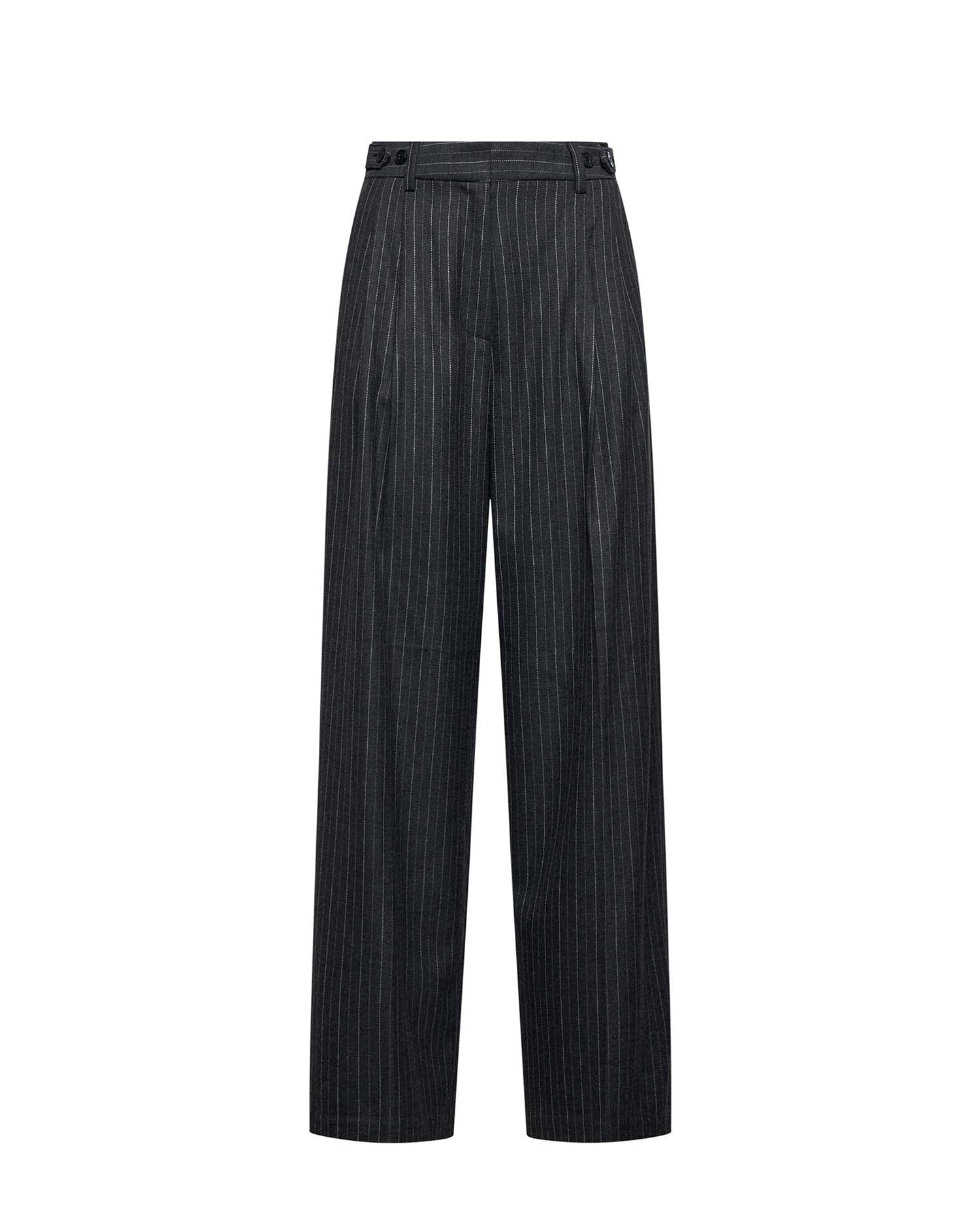 Pantaloni ampi a righe sottili