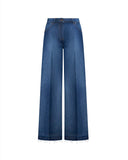 Wide leg jeans with fringed hem - Silvian Heach