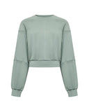 Cropped sweatshirt with balloon sleeves - Silvian Heach
