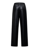Straight leather effect trousers - Silvian Heach