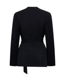 Blazer with knotted belt and shawl lapel - Silvian Heach