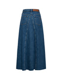 Denim midi skirt with slit - Silvian Heach