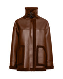 Cappotto effetto shearling con collo alto - Silvian Heach
