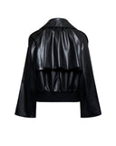 Leather jacket with classic collar - Silvian Heach