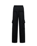Pantaloni cargo neri con tasche applicate - Silvian Heach