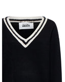 V-neck sweater with contrasting profiles - Silvian Heach