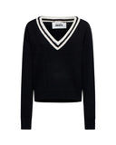 V-neck sweater with contrasting profiles - Silvian Heach