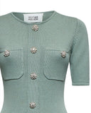 Fitted dress with decorative buttons - Silvian Heach
