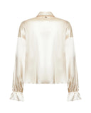 Satin shirt with gathered sleeves - Silvian Heach
