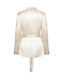Satin shirt with front knot - Silvian Heach