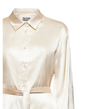 Satin shirt with front knot - Silvian Heach