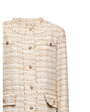 Tweed coat with golden buttons - Silvian Heach