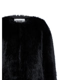 Long black eco-fur coat - Silvian Heach