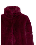 Giacca corta in eco-pelliccia bordeaux - Silvian Heach
