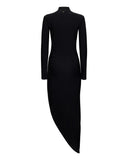 Long dress with asymmetric draping - Silvian Heach