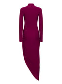 Long dress with asymmetric draping - Silvian Heach