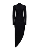 Long dress with asymmetric draping - Silvian Heach
