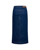 Denim midi skirt with buttons - Silvian Heach