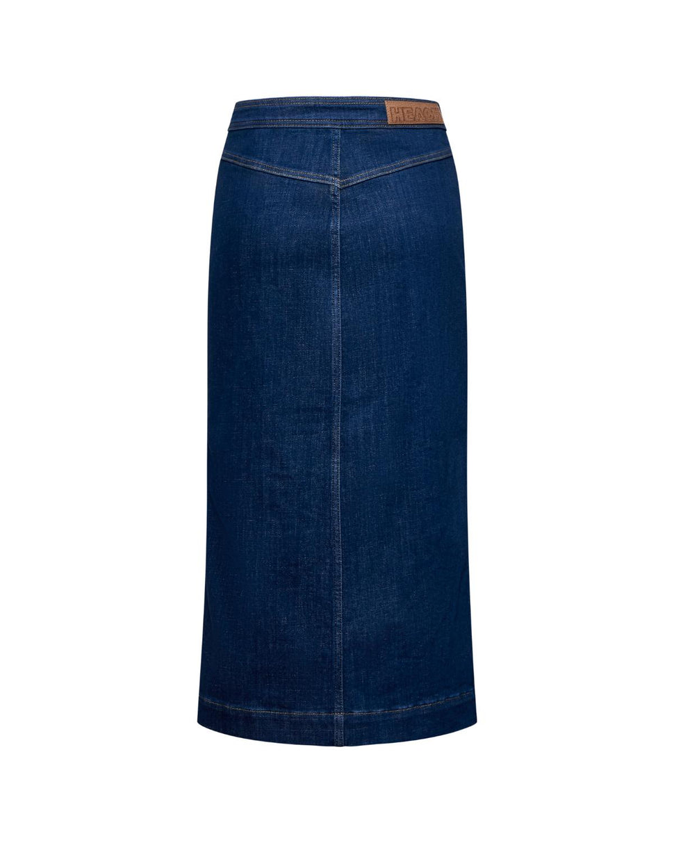 Gonna midi in denim con bottoni - Silvian Heach
