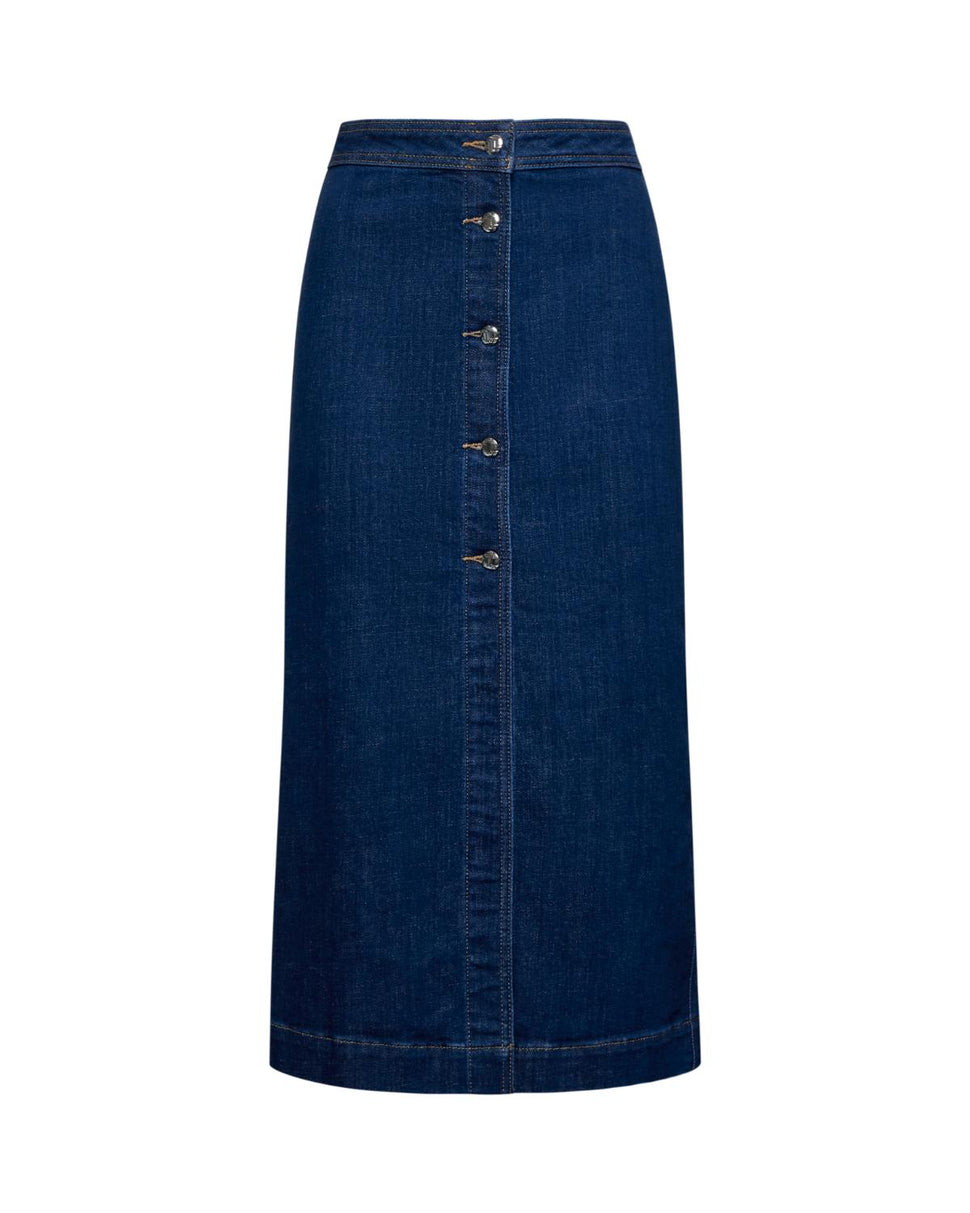 Gonna midi in denim con bottoni - Silvian Heach