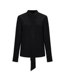 Black shirt with tie front - Silvian Heach