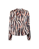 Blusa stampata con collo arricciato - Silvian Heach