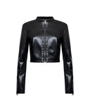 Giubbotto biker in pelle e tessuto - Silvian Heach