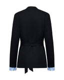 Blazer with belt and contrasting details - Silvian Heach